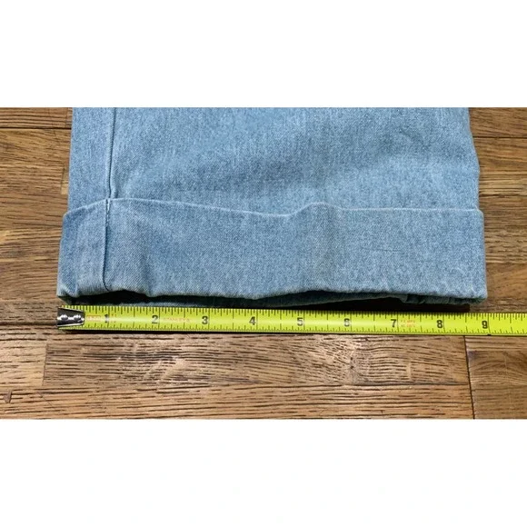 Vintage Liz Wear High Waist Wide Leg Pleated Denim Jeans Cuffed 90's Momcore-4 - Picture 6 of 9